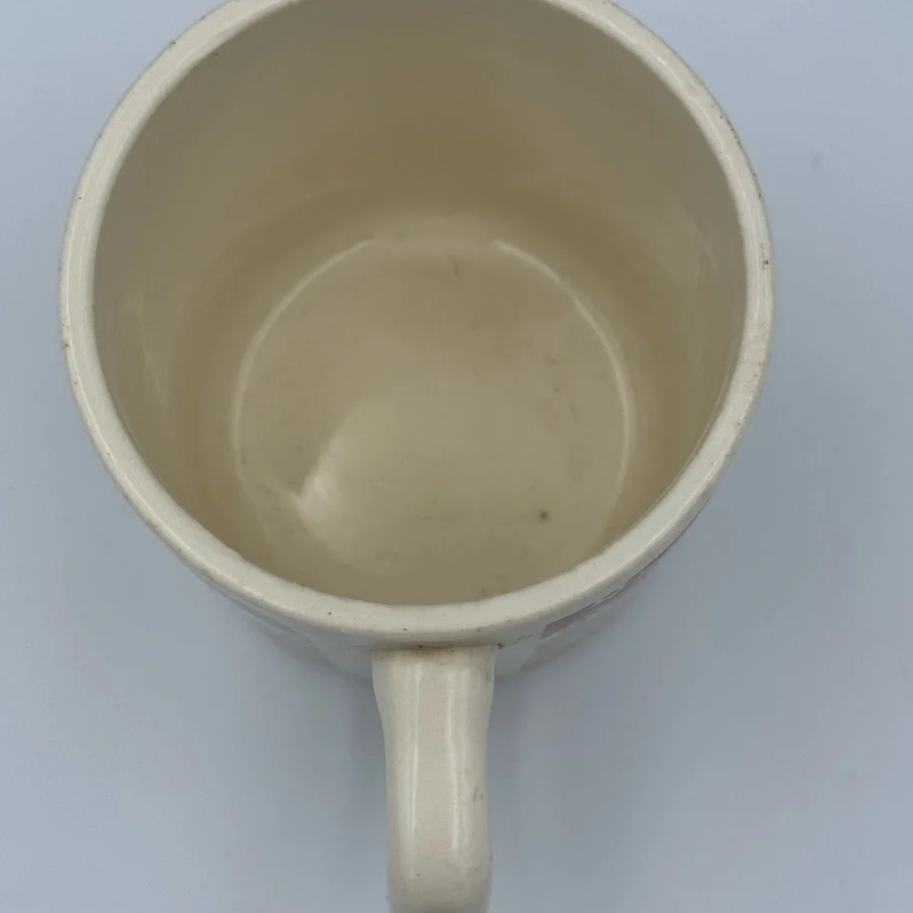 Vintage Stoneware‎ Coffee Mug Brown Floral Paisley Made in USA